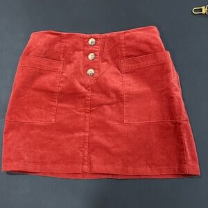Forever 21 Rust Corduroy Skirt
